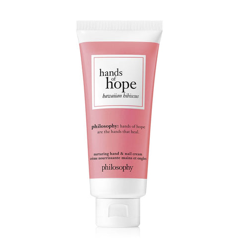Philosophy Hands of Hope hand cream in pink tube with Hawaiian hibiscus scent