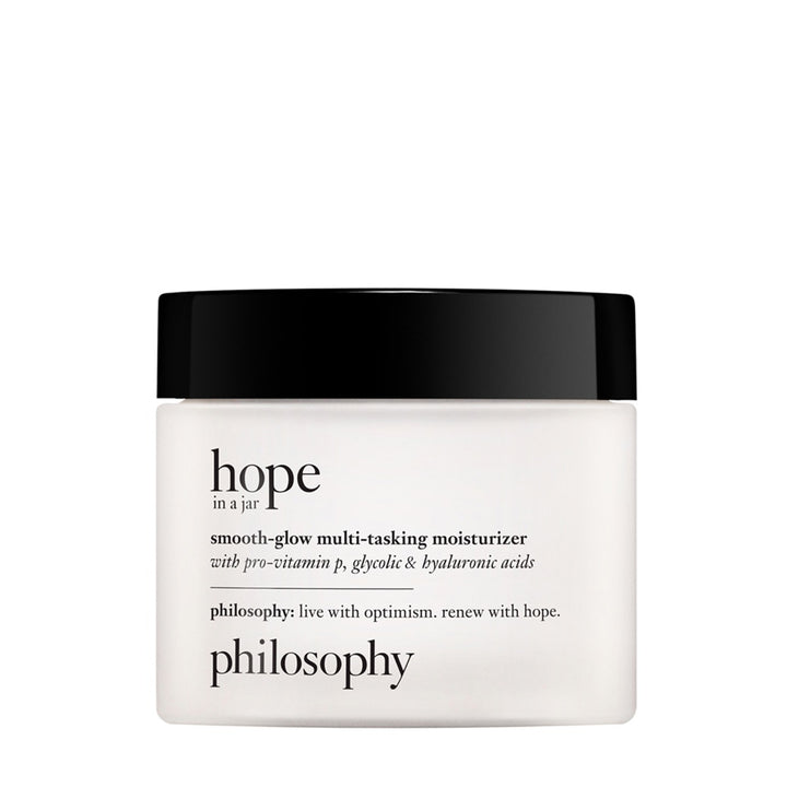 Philosophy Hope In A Jar moisturizer smooth-glow multi-tasking cream with black lid