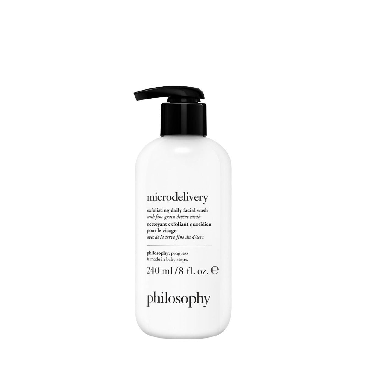 Philosophy Microdelivery facial wash exfoliating daily wash with fine grain desert scrub in 240 ml bottle