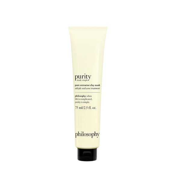 Philosophy pore extractor mask Purity made simple clay mask in 75 ml tube for acne treatment