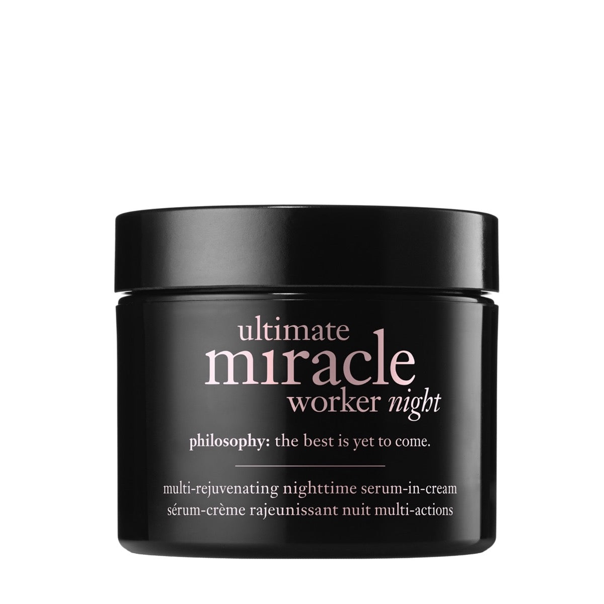 Philosophy ultimate miracle worker night multi-rejuvenating anti aging night cream in black jar
