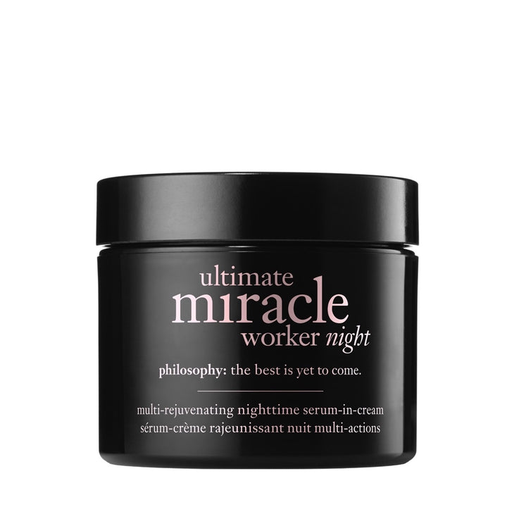 Philosophy ultimate miracle worker night multi-rejuvenating anti aging night cream in black jar