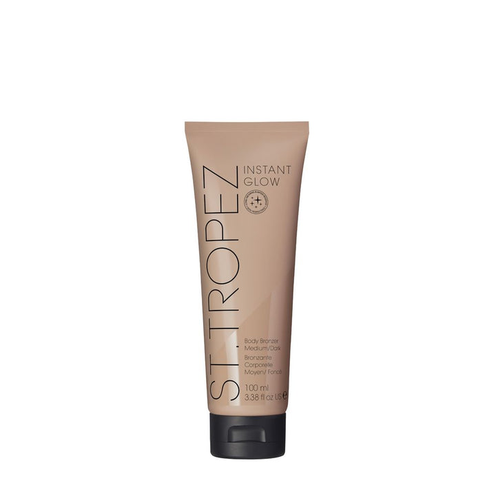 St Tropez glow bronzer Instant Glow body bronzing mousse in beige tube with black cap
