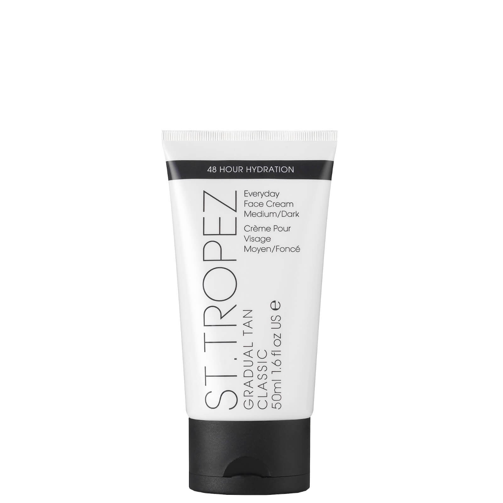 St Tropez medium dark face tanner gradual tan classic cream in 50ml tube for hydration