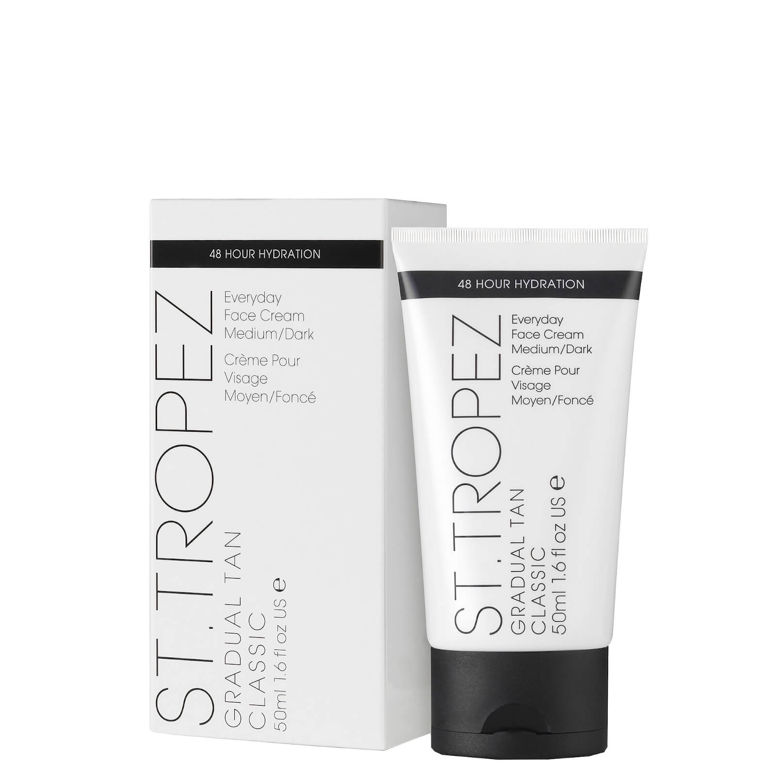 St Tropez medium dark face tanner Gradual Tan Classic Everyday Face Cream with 48 hour hydration