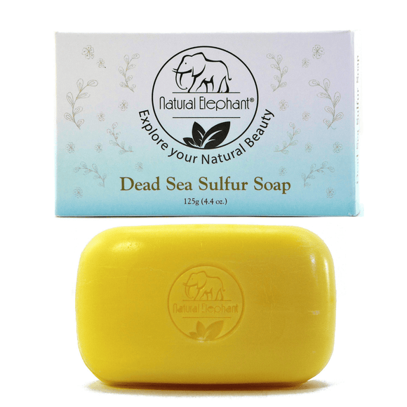 Natural Elephant Dead Sea Sulfur Soap 4.4 oz (125 g)-Natural Elephant-BB_Bath and Shower,BB_Soap Bars,Brand_Natural Elephant,Collection_Bath and Body,Collection_Skincare,Concern_Acne & Blemishes,Concern_Combination Skin,Concern_Dark Spots,Concern_Large Pores,Concern_Oily Skin,Concern_Redness,Concern_Sensitive Skin,FABS_Friday2022,NATURAL_Dead Sea Collection,Skincare_Cleansers