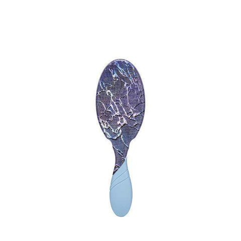 Wet Brush Super Slick hair brush with purple marble design and light blue ergonomic handle