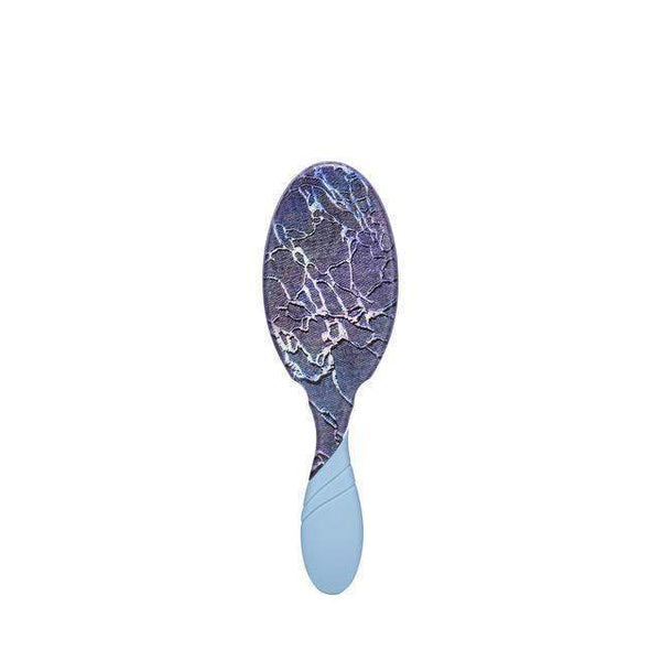 Wet Brush Super Slick hair brush with purple marble design and light blue ergonomic handle