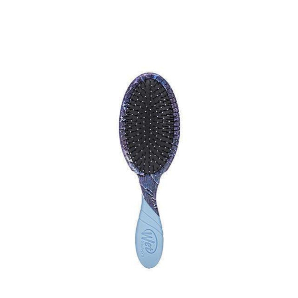 Wet Brush Super Slick hair brush with cushioned bristles and blue marbled handle for smooth detangling