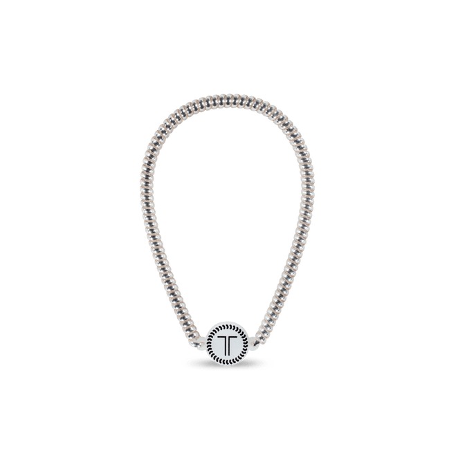 Teleties headband in silver with a stylish design for comfortable hair styling