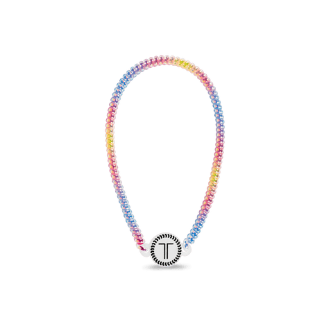 Teleties headband in rainbow gradient with durable design for all hair types