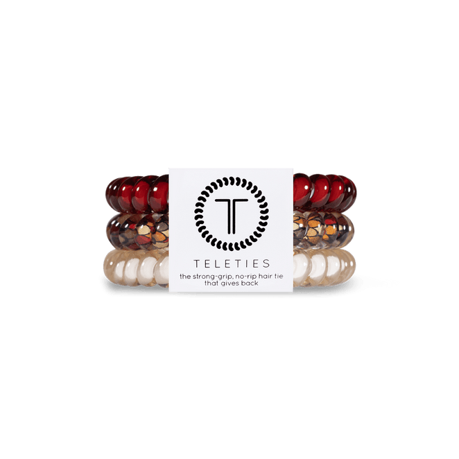 Teleties small hair ties in assorted colors with strong grip and no-rip design