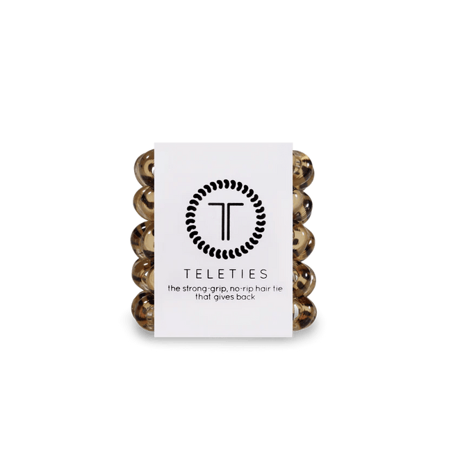 Teleties tiny hair ties pack with strong grip and no-rip design for comfortable hair styling