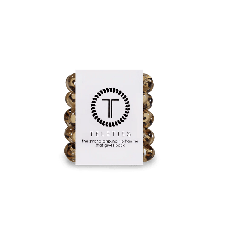 Teleties tiny hair ties pack with strong grip and no-rip design for comfortable hair styling