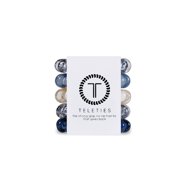 Teleties tiny hair ties in assorted colors featuring a strong grip and no-rip design