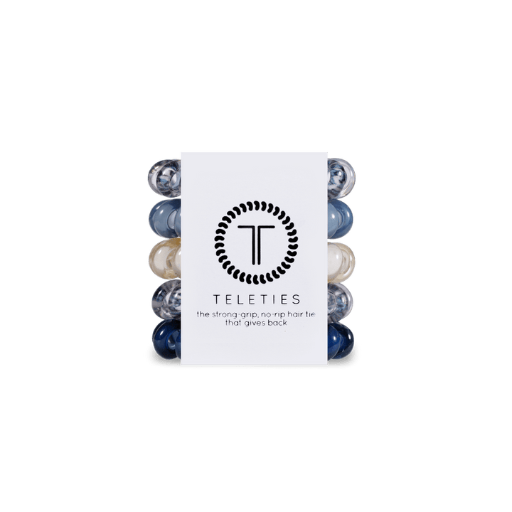 Teleties tiny hair ties in assorted colors featuring a strong grip and no-rip design