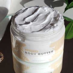 Natural Elephant Dead Sea Shea Body Butter in Vanilla with rich, creamy texture for moisturizing skin