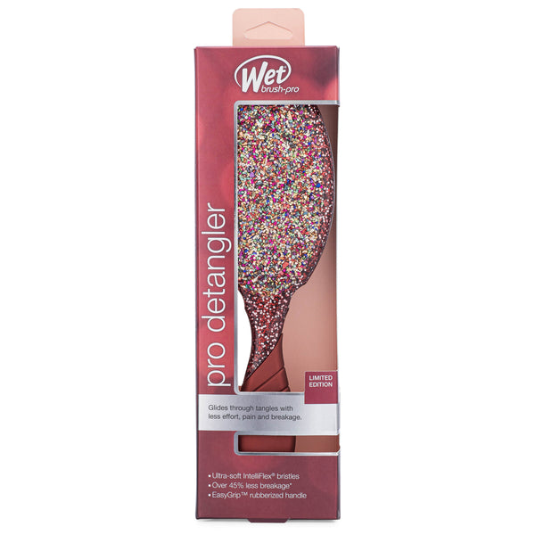 Wet Brush Crushed Jewels Detangler with multicolor crushed jewels design in maroon packaging