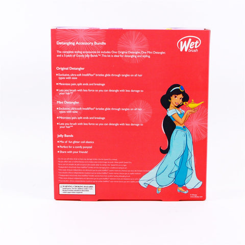 Wet Brush Disney Princess detangling set packaging featuring Jasmine character and product details
