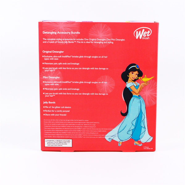 Wet Brush Disney Princess detangling set packaging featuring Jasmine character and product details