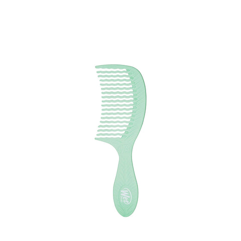 Wet Brush Eco-Friendly Comb in light green with flexible wavy teeth and ergonomic handle