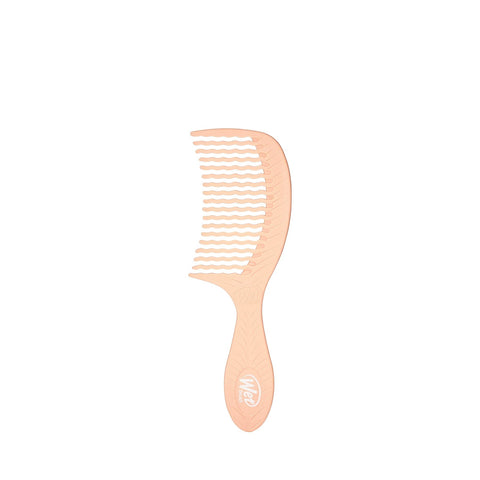 Wet Brush Eco-Friendly Comb with wide teeth and peach color for gentle detangling and sustainable hair care