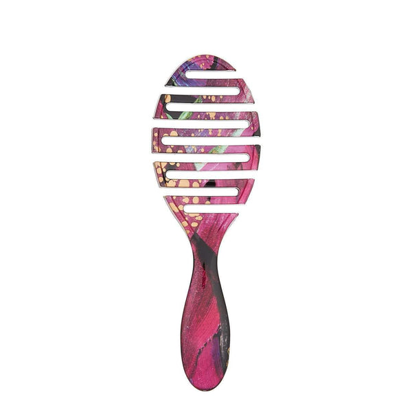 Wet Brush flex dry hair brush with colorful abstract design and vented body for fast drying
