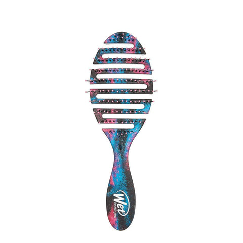 Wet Brush flex dry hair brush with colorful blue and pink design and vented slots for fast drying