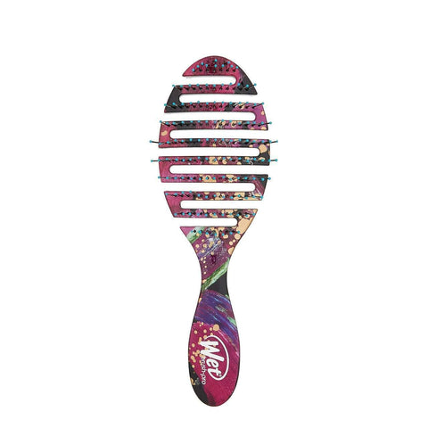Wet Brush flex dry hair brush with colorful abstract design and flexible vented bristles