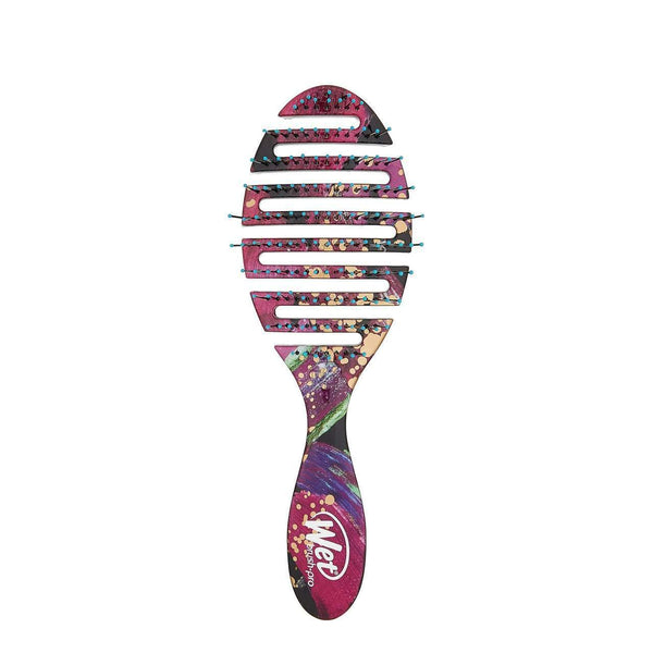 Wet Brush flex dry hair brush with colorful abstract design and flexible vented bristles