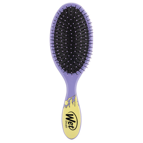 Wet Brush Justice League detangler brush in purple with gentle bristles for easy hair detangling.