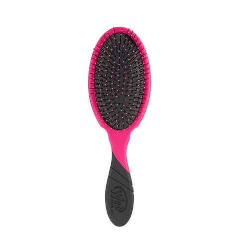 Wet Brush Pro Detangler hairbrush with pink head and black ergonomic handle for gentle detangling