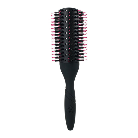Wet Brush Pro fast dry brush black round hairbrush with pink-tipped bristles for styling hair
