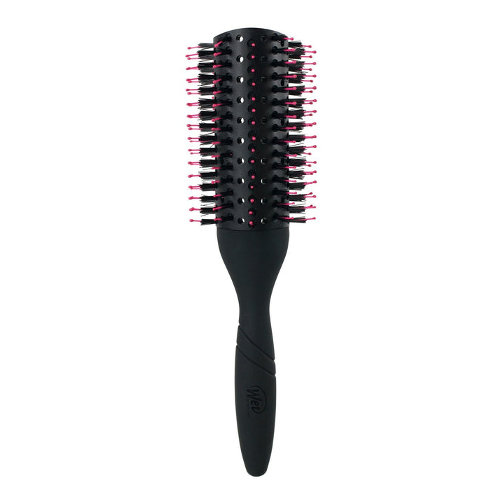 Wet Brush Pro fast dry brush black round hairbrush with pink-tipped bristles for styling hair