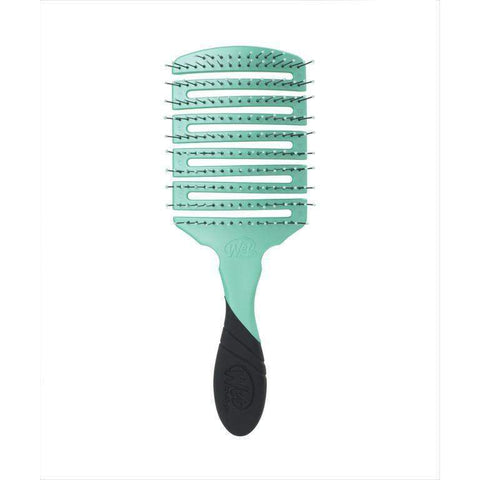 Wet Brush Pro Flex Dry Paddle hairbrush in teal with black handle designed for gentle detangling and fast drying