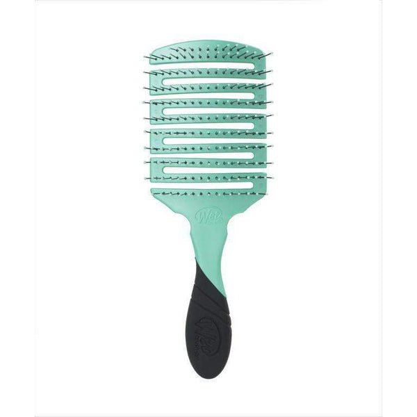 Wet Brush Pro Flex Dry Paddle hairbrush in teal with black handle designed for gentle detangling and fast drying