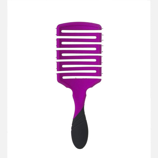 Wet Brush Pro Flex Dry Paddle hairbrush in purple with flexible vented design and black handle