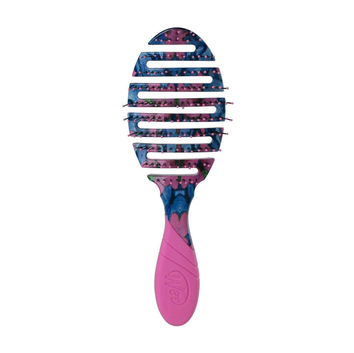 Wet Brush Pro Flex Dry hairbrush with flexible open vents and blue pink handle for fast drying