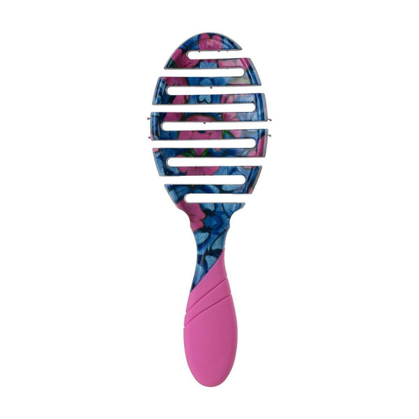 Wet Brush Pro Flex Dry ventilated detangling hairbrush with floral pattern and pink handle
