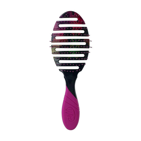 Wet Brush Pro Flex Dry hairbrush in black and purple with a flexible ventilated design for faster drying