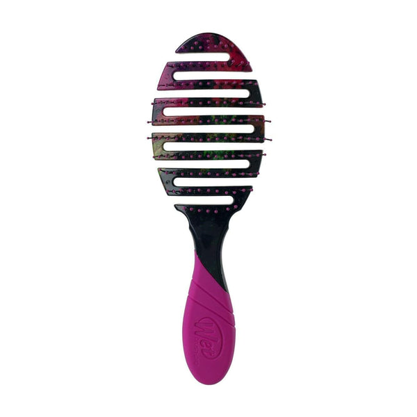 Wet Brush Pro Flex Dry hairbrush in black and purple with a flexible ventilated design for faster drying