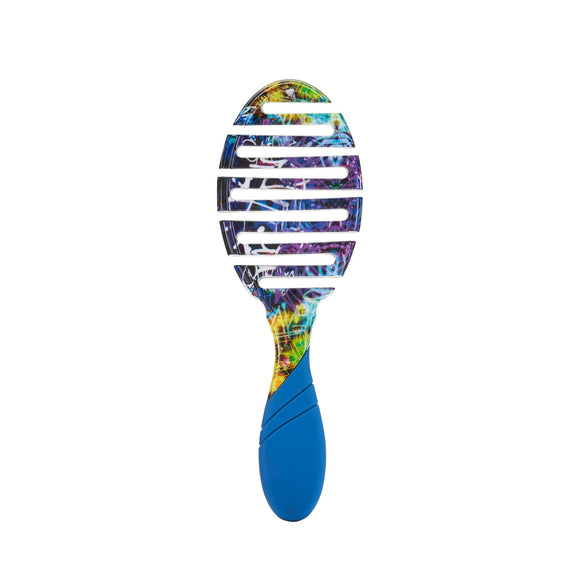 Wet Brush Street Art hairbrush with colorful graffiti design and blue ergonomic handle