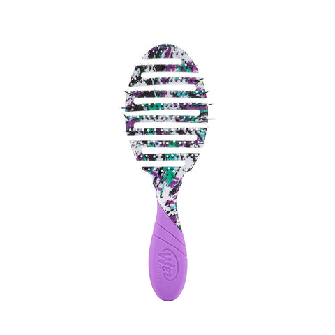 Wet Brush Street Art hairbrush with purple handle and colorful pattern for easy detangling