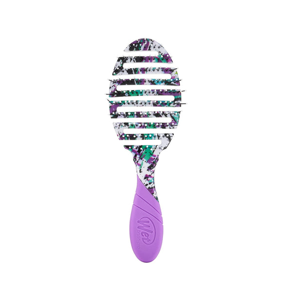 Wet Brush Street Art hairbrush with purple handle and colorful pattern for easy detangling