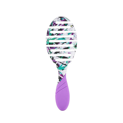 Wet Brush Street Art hairbrush with purple handle and multicolor splatter design for gentle detangling