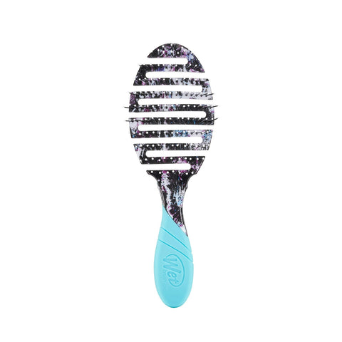Wet Brush Street Art hairbrush with colorful splatter design and blue ergonomic handle