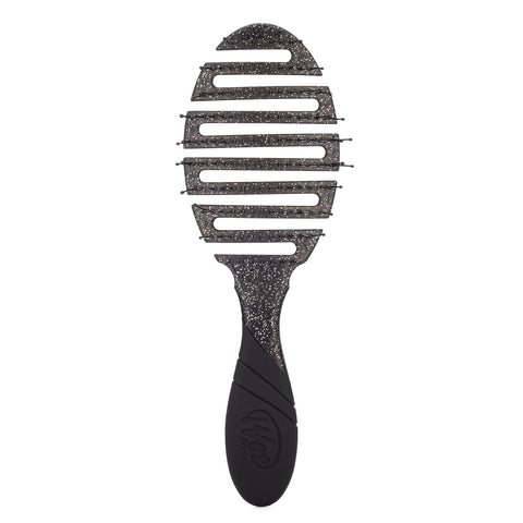 Wet Brush Mineral Sparkle Flex Dry Brush with black glitter design and flexible vented head