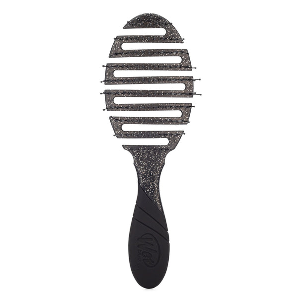 Wet Brush Mineral Sparkle Flex Dry Brush with black glitter design and flexible vented head