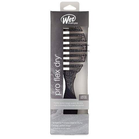 Wet Brush Mineral Sparkle Flex Dry Brush in black with glitter design in original packaging