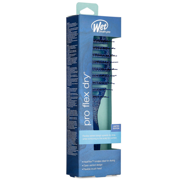 Wet Brush Mineral Sparkle Flex Dry Brush in blue with flexible vented design for fast hair drying